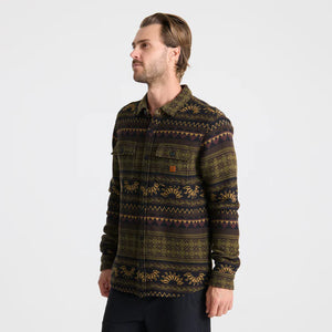 Nordsman Jacquard Long Sleeve Flannel - Dark Military