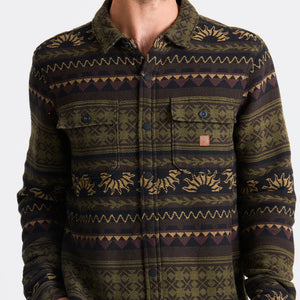 Nordsman Jacquard Long Sleeve Flannel - Dark Military
