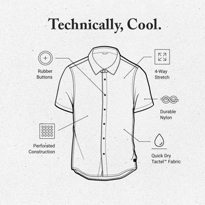 Bless Up Breathable Stretch Shirt - Navy