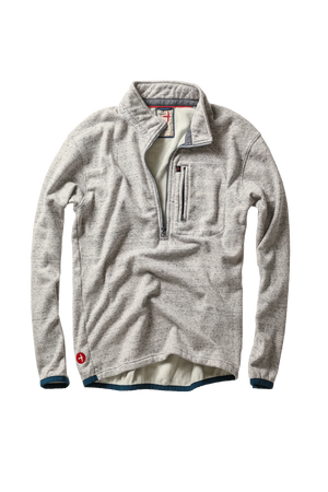 Micropile Half-Zip- Light Grey Fleck