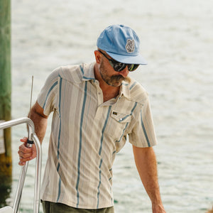 Unstructured Snapback Hat - El Monito Surfs Blue
