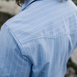 Crosscut Deluxe Snapshirt - Surfbird Sky Oxford Dobby