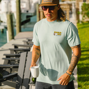 El Monito Surfs Tee- Riviera Blue