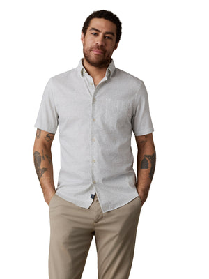 SS Movement Monterey Shirt - Wht/Sage Blossom