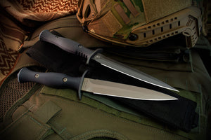 SPARTAN HARSEY DAGGER BLK/BLK W/ BLK KYDEX
