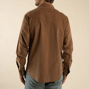 Wyatt Pearl Snap Corduroy Shirt - Brown