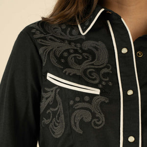 Calamity Pearl Snap Long Sleeve Shirt