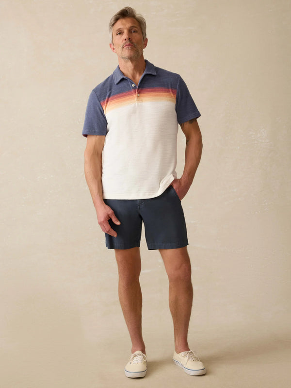 Cabana Towel Terry Surf Stripe Polo