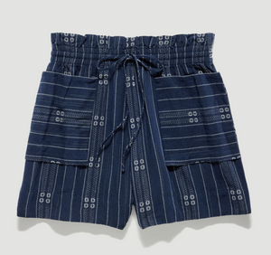 Stella Jacquard Short - Navy/White