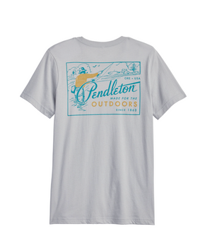Fishing Outdoors Graphic Tee - Grey/Multi