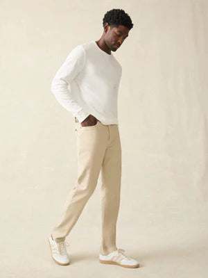 Stretch Terry 5-Pocket Pant - Stone