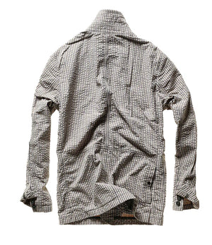 The Tropical Trap Blazer - Sand/Grey Seersucker