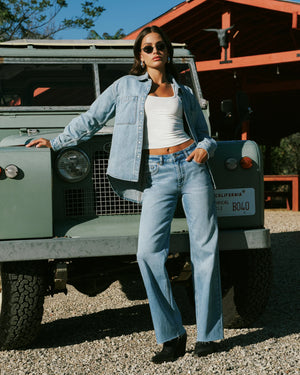 Gwen Wide Leg Pant -Light Blue