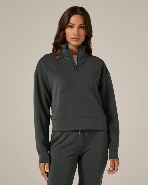 Rev Crop Quarter Zip - Basil