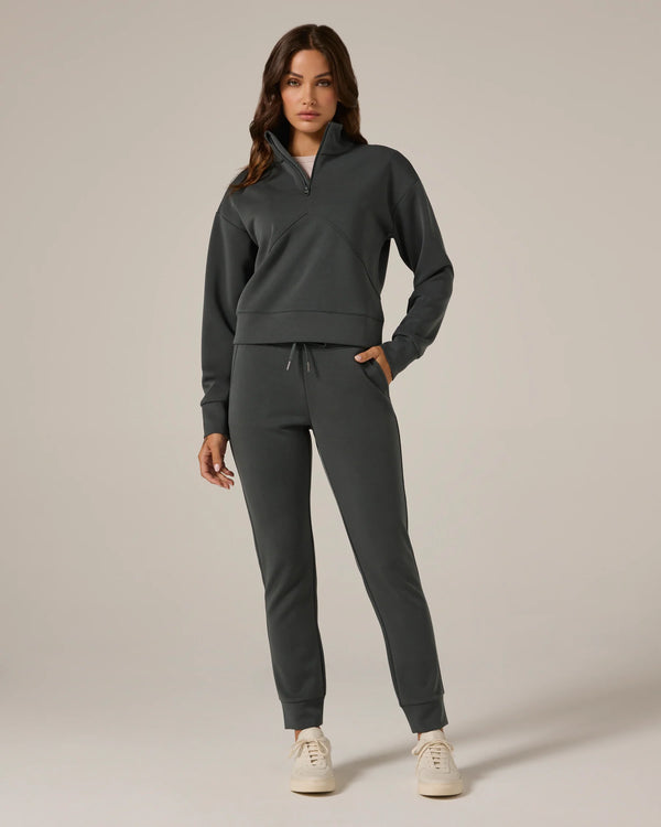 Rev Crop Quarter Zip - Basil