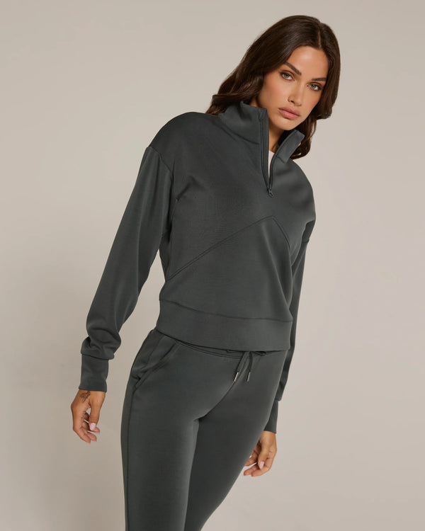 Rev Crop Quarter Zip - Basil