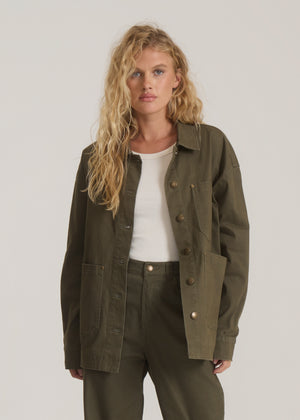 Hwy 1 Chore Bedford Jacket - Military Green