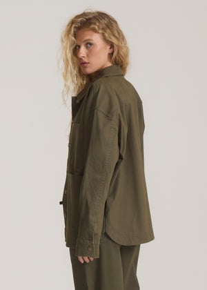 Hwy 1 Chore Bedford Jacket - Military Green