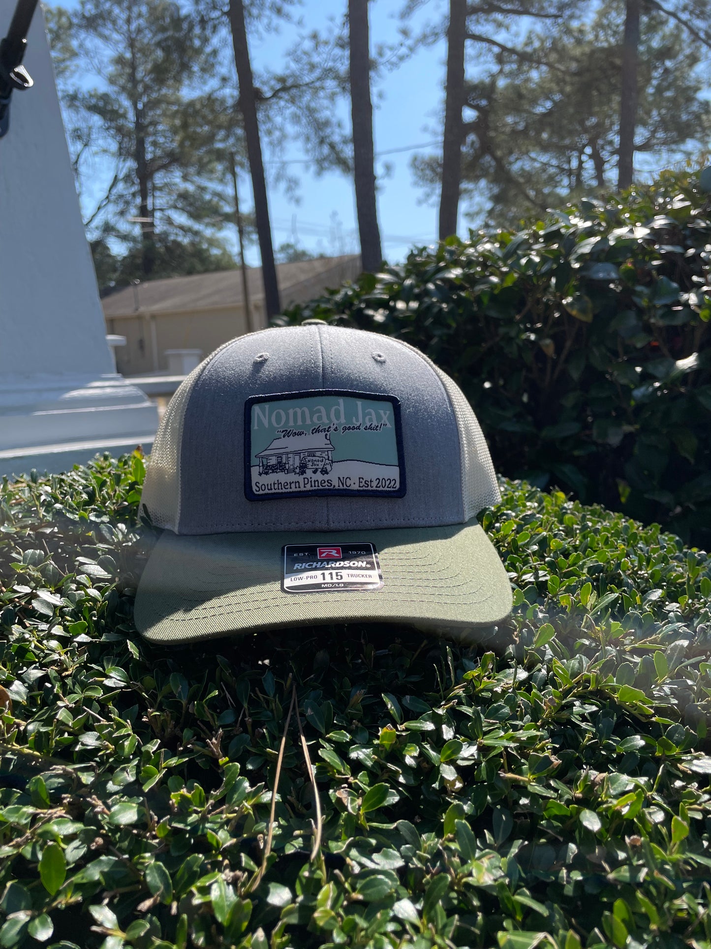 "Wow, that's good shit!" Trucker Hat - Heather/Birch/Army Olive