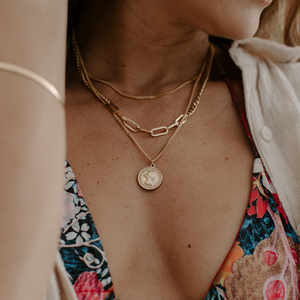 3 Little Birds Necklace: Gold