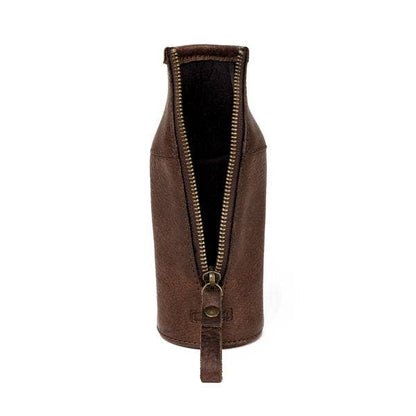 Campaign Leather Bottle Koozie: Whiskey