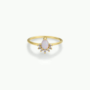 Gold Rings - Opal Burst CZ: 7