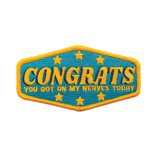 Congrats Embroidered Iron-On Patch