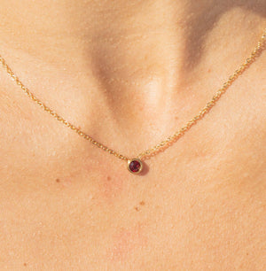 Star Stone Necklace: April/Clear