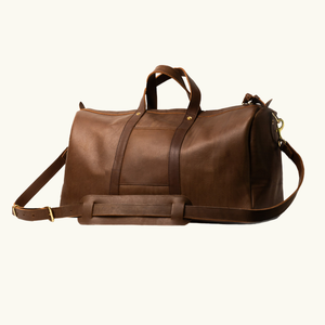 PanAm Leather Duffle Bag: Chocolate