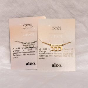 Angel Number Necklace Silver: Gold / 888