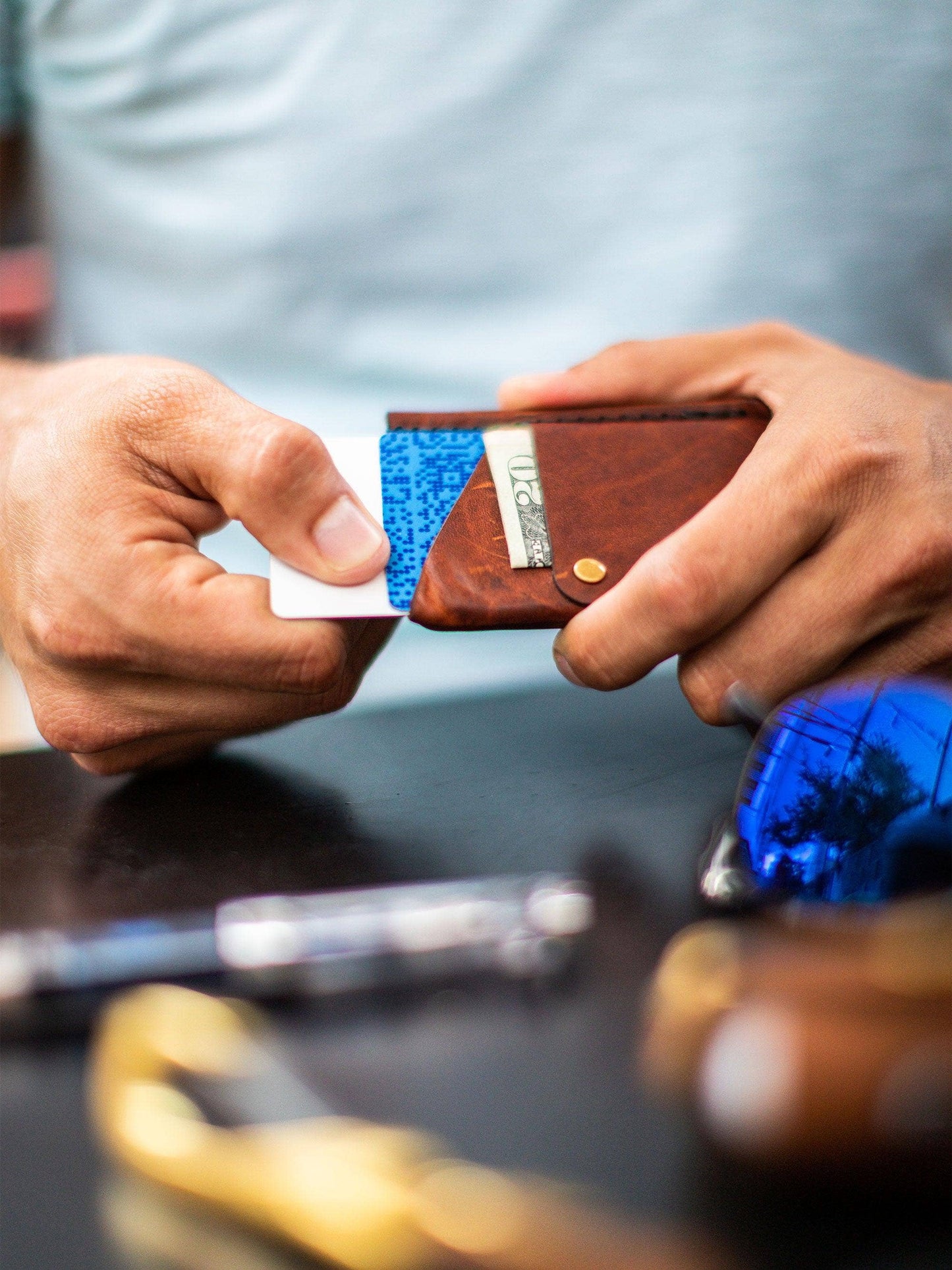 Big Spender Leather Wallet – Pecan – Slim Card Holder