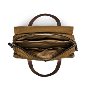 24-Hour Tin Cloth Briefcase : Dark Tan