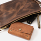 McKinley Clutch | Leather Clutch with Wrist Strap: Natural