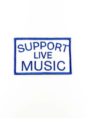 Support Live Music Embroidered Iron On Patch