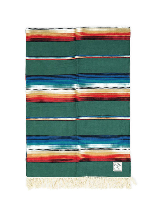 Del Sol Ring-Spun Cotton Blanket: Green / One Size