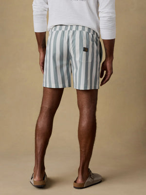 All Day Trunk (6") - Sage Awning Stripe