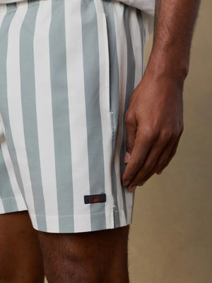 All Day Trunk (6") - Sage Awning Stripe