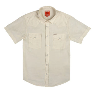 Wyatt Pearl Snap Short Sleeve : Antique White
