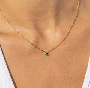 Star Stone Necklace: April/Clear