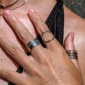 Ocean Ave Ring: Silver / 8