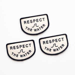 Respect the Water Embroidered Iron on Patch