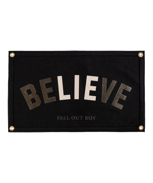 The Best Part of Believe Is The Lie Camp Flag • Fall Out Boy x Oxford Pennant