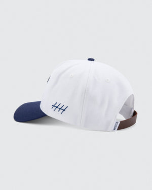 Letterman Hat : Navy Blue & White