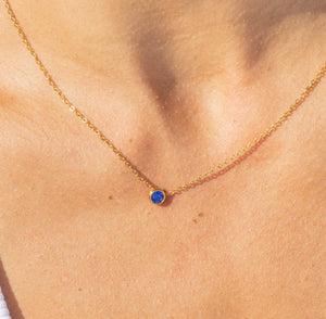 Star Stone Necklace: April/Clear