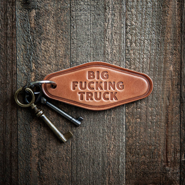 Big Fucking Truck Leather Keychain