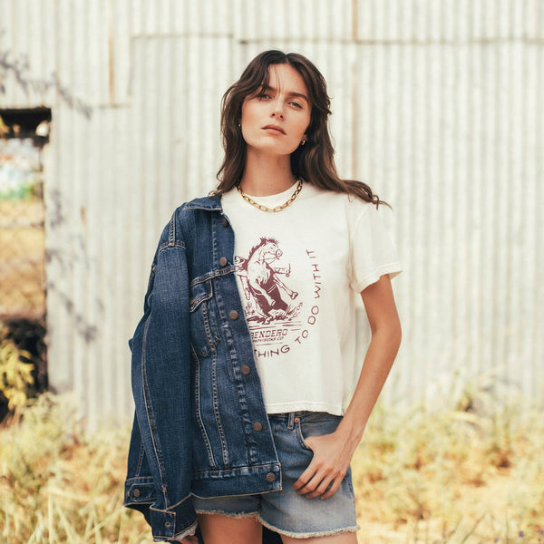 No Luck Women's Crop Tee: Vintage White