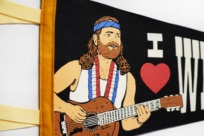 I Heart Willie Nelson Pennant • Willie Nelson x Oxford Pennant