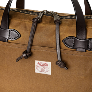 Tin Cloth Compact Briefcase - Dark Tan