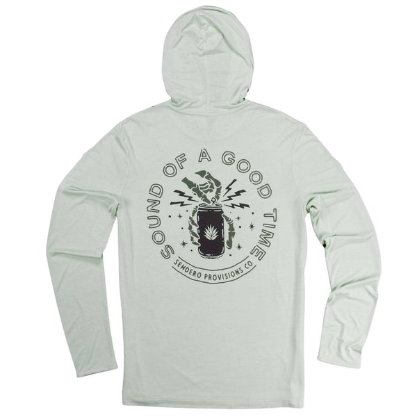 Graphic Yucatan Bamboo Hoodie: Flats Green Print