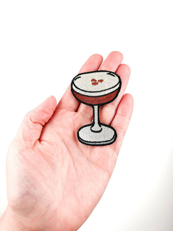 Espresso Martini Embroidered Iron-On Patch Cocktail Lover